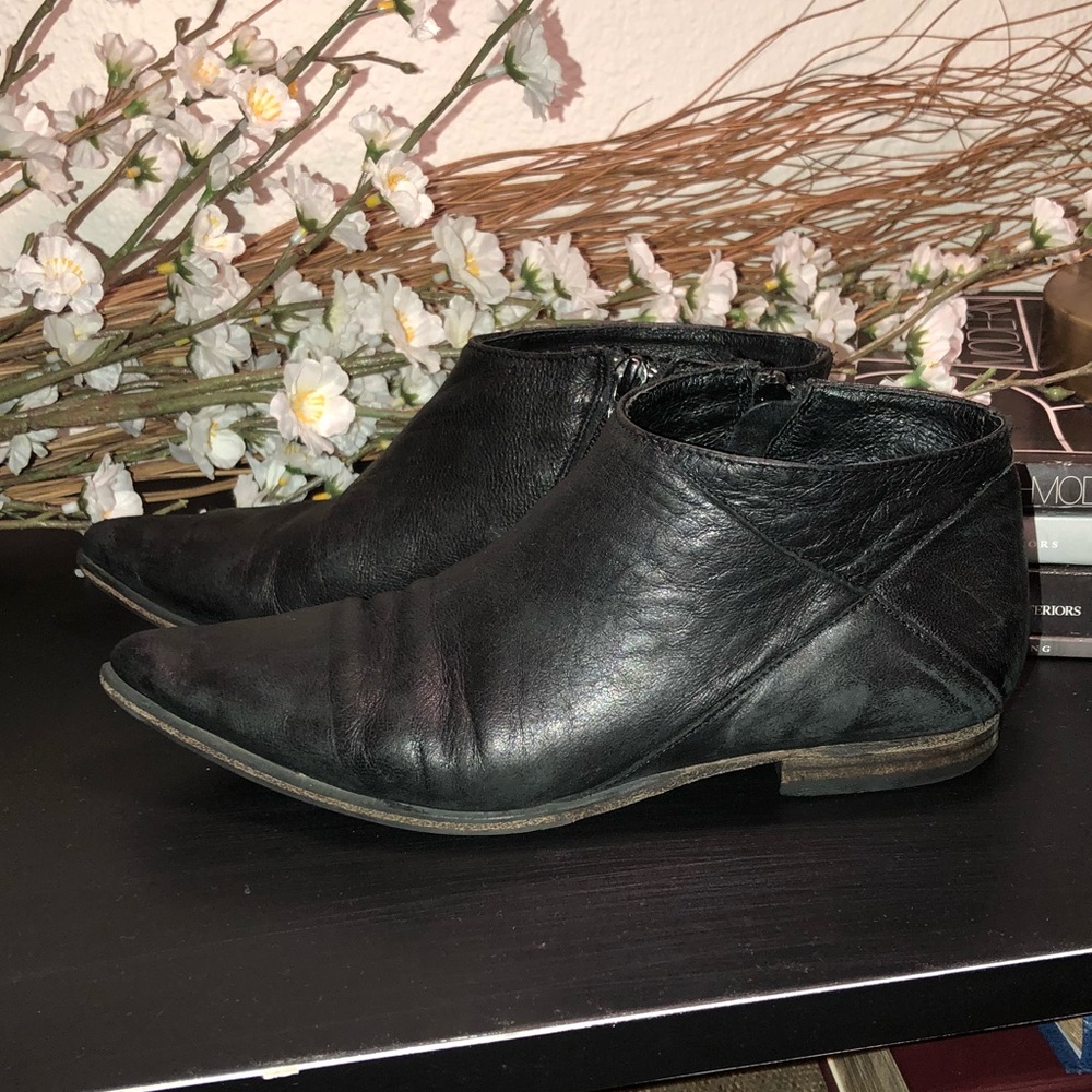 🌿FREE PEOPLE🌿 pointed Toe Bootie Flats Black 36